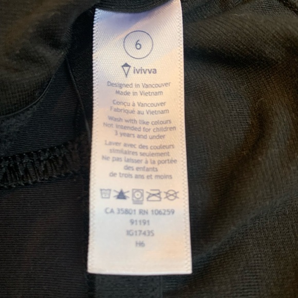 Ivivva by Lululemon Pulse On Pointe Leotard 2 Black Luxtreme Girls size 6 - Picture 3 of 5